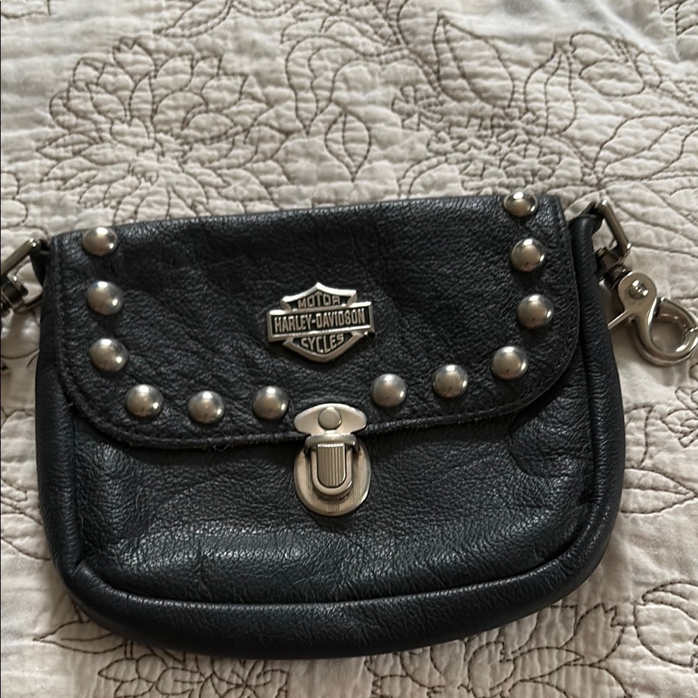 Harley-Davidson Black Clutch with Studded Accents
